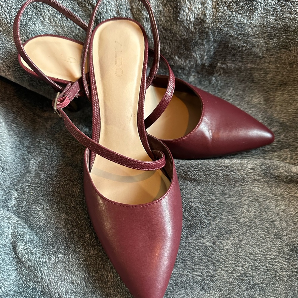 Aldo Red Heels Elegant Slingback Design